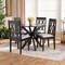 Baxton Studio Callie Grey Upholstered and Brown Finished Wood 5-Piece Dining Set 170-9734-10892 - alternate 4
